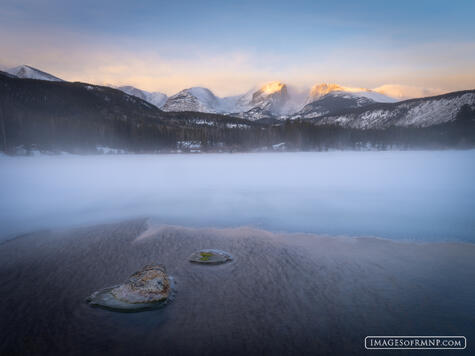 Winter scene at Sprague Lake, Rocky Mountain National Park