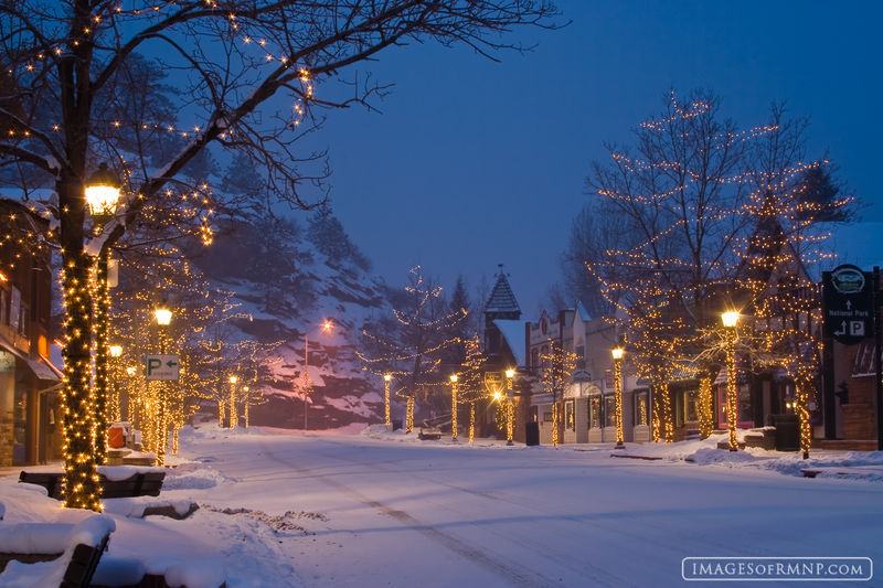 Snow Morning in Estes Park print