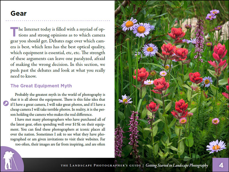 Sample Page from Getting Started With Landscape Photography