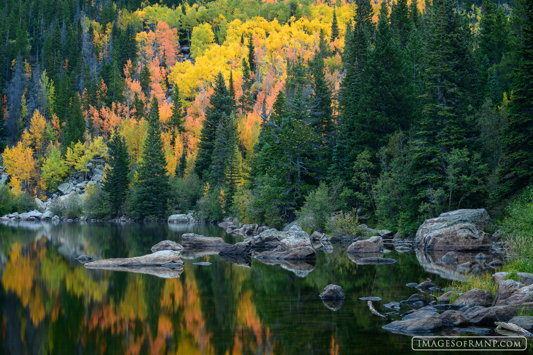 The busy crowds have departed, leaving Bear Lake in its autumn dress ready for a night of peace. There is not even a breath of...