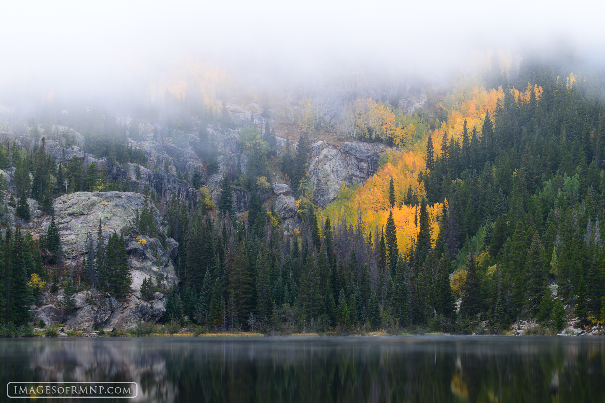 Fog descends on Bear Lake in early October.