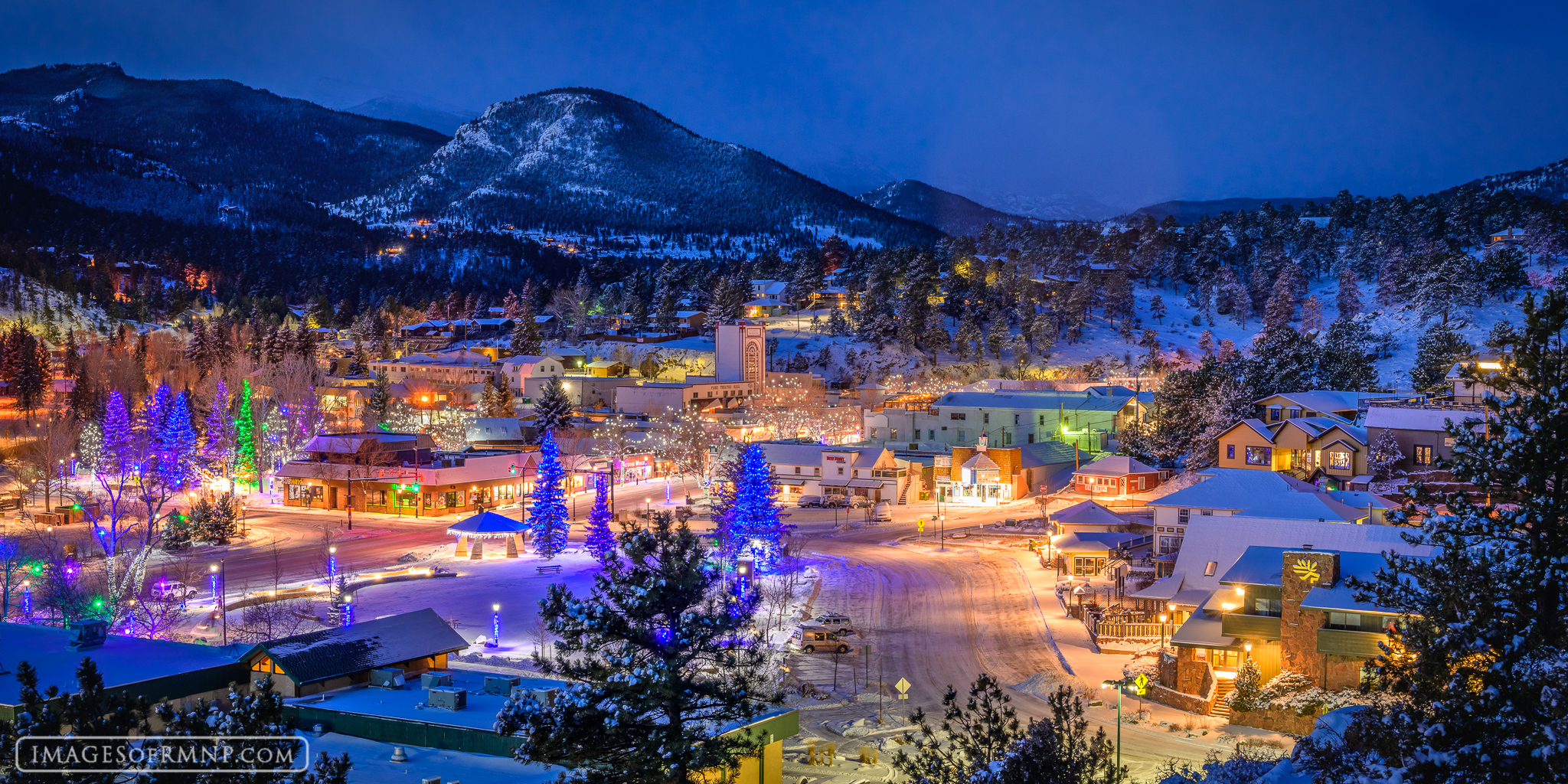Every December the town of Estes Park, at the edge of Rocky Mountain National Park, goes to great effort to beautifully light...