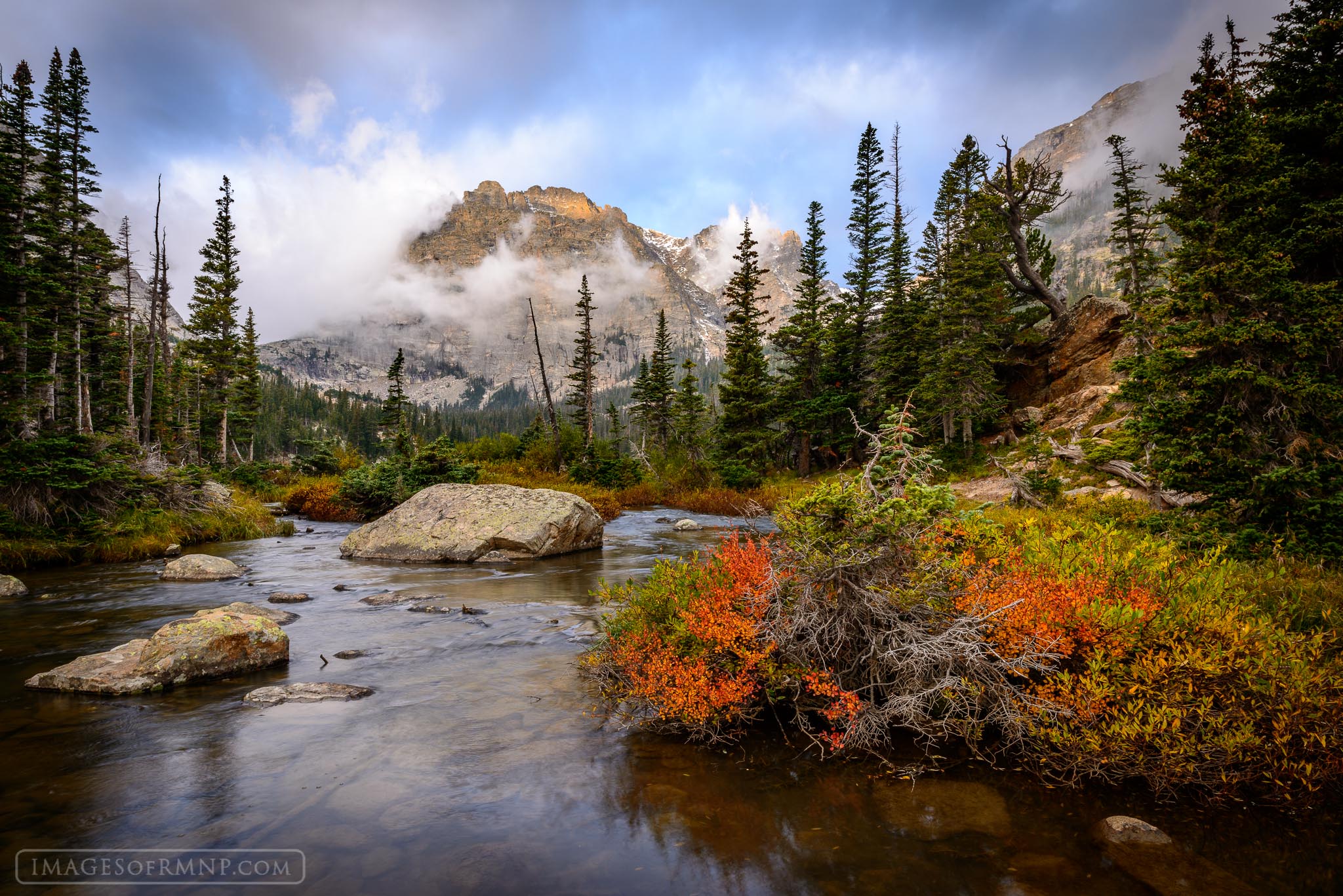 On this September morning a storm was brewing over the park. As I hiked up to the Loch there were times that I couldn't even...