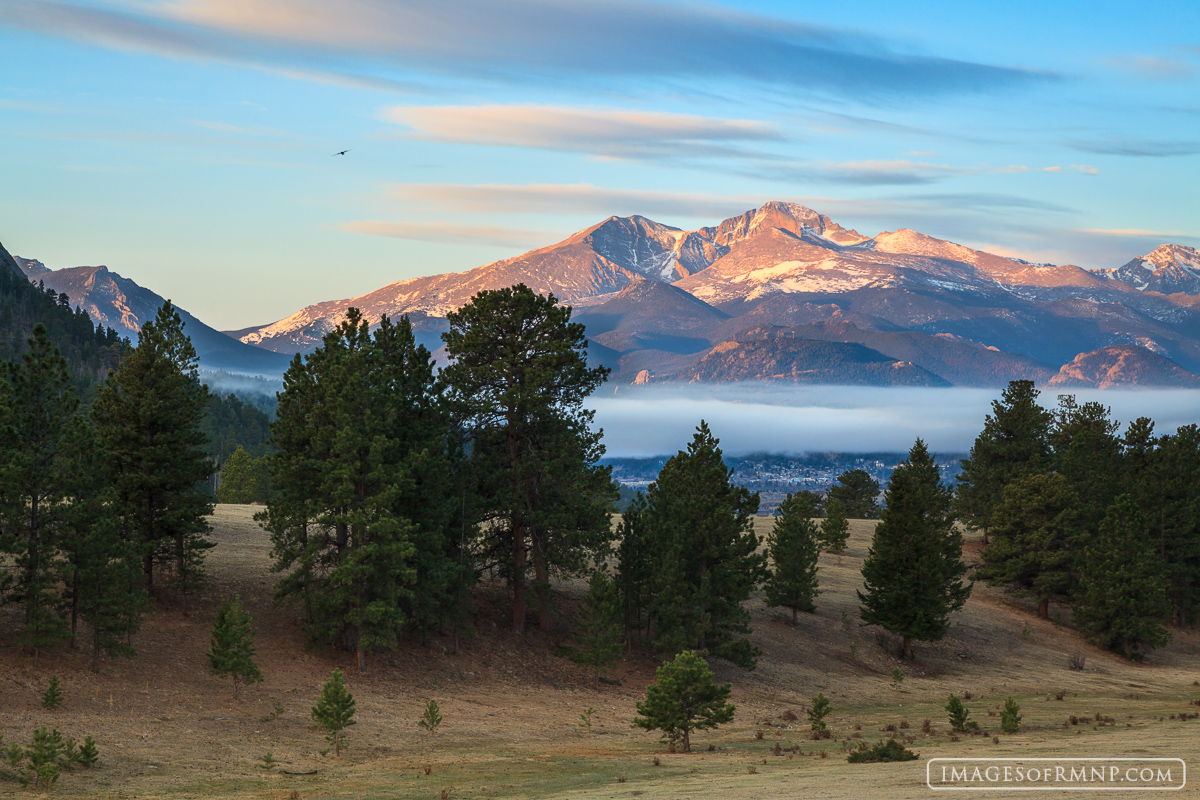 Morning Whisper On this April morning fog settled over the Estes Valley while gentle clouds drifted above. This type of weather rarely happens...