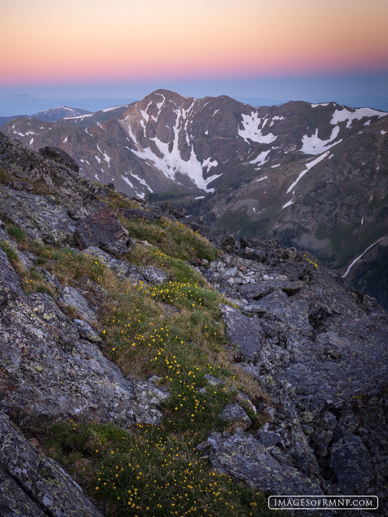 Summer in the Never Summer Mountains can be stunning. Here Bowen Mountain proudly stands, still wearing a nice coat of snow in...