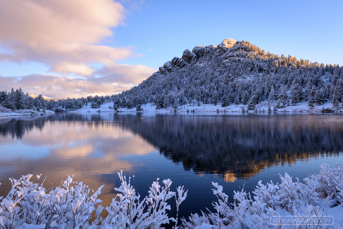 This morning we awoke to a fresh coat of snow and sunshine up at Lily Lake. Despite the pain in this world the sun continues...