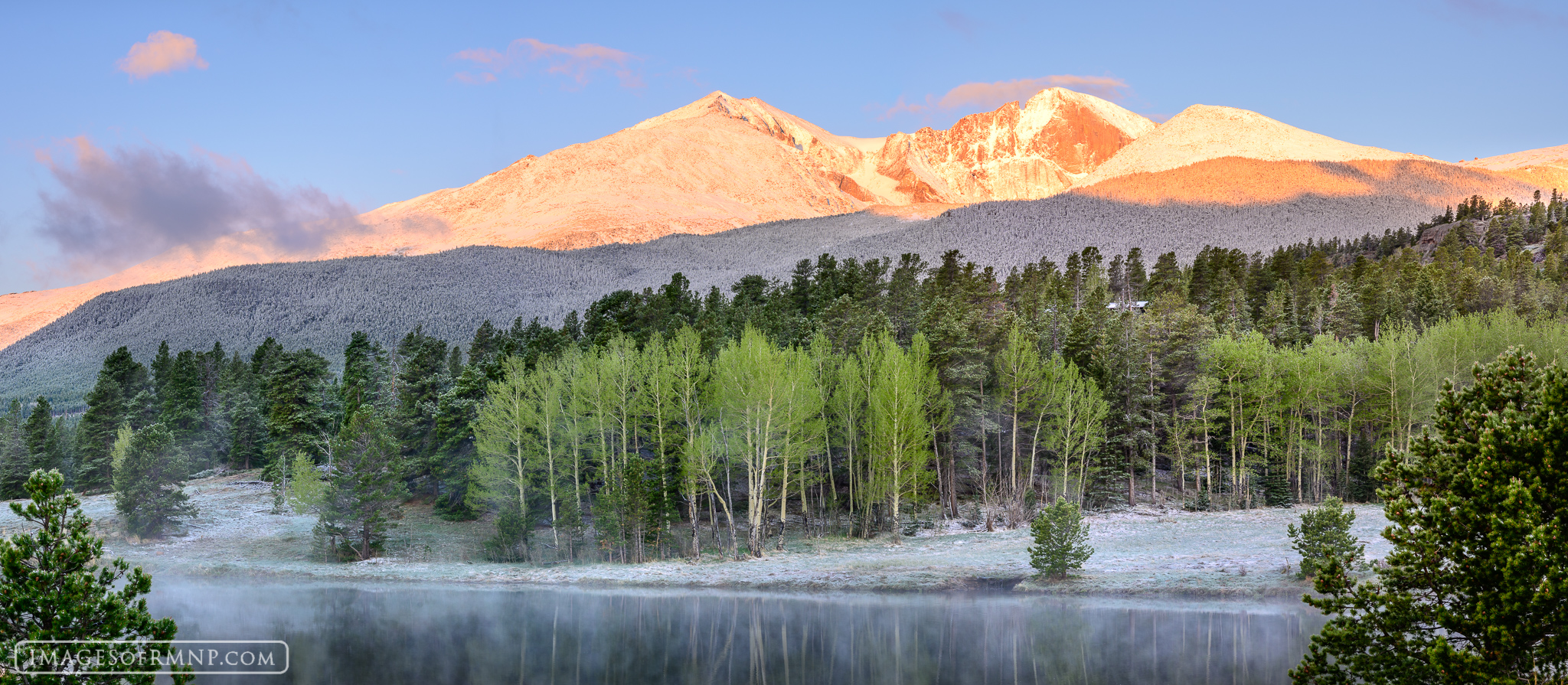 Yesterday a spring snowstorm arrived in Rocky Mountain National Park covering Mount Meeker and Longs Peak in a fresh blanket...