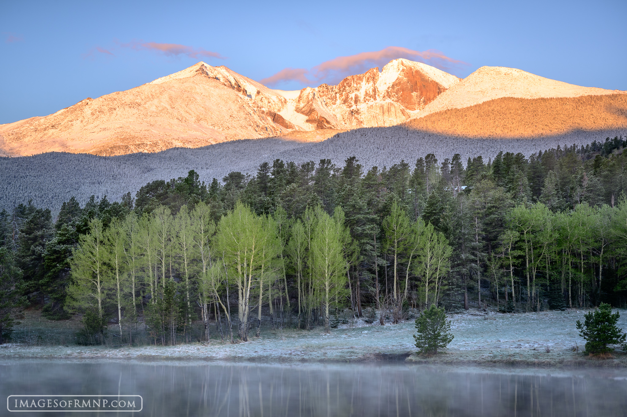 Yesterday a spring snowstorm arrived in Rocky Mountain National Park covering Mount Meeker and Longs Peak in a fresh blanket...