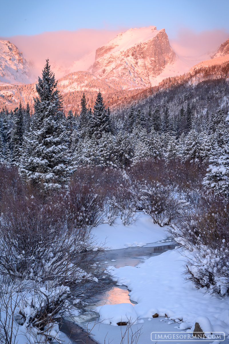 Glacier Creek begins to thaw at the end of a long winter.