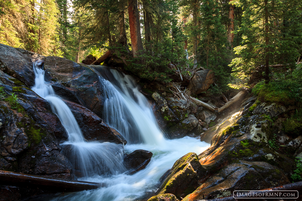 At the west end of Tonahutu Meadow is a wonderful set of small waterfalls that cascade over the rocks on their way to the much...