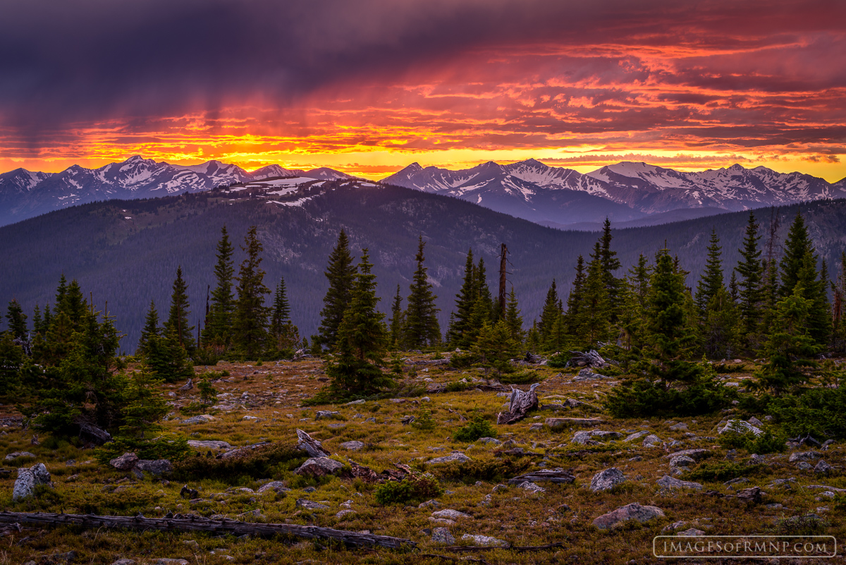 Shortly after the sun set behind the Never Summer Mountains the sky exploded with incredible color making the ten mile hike to...