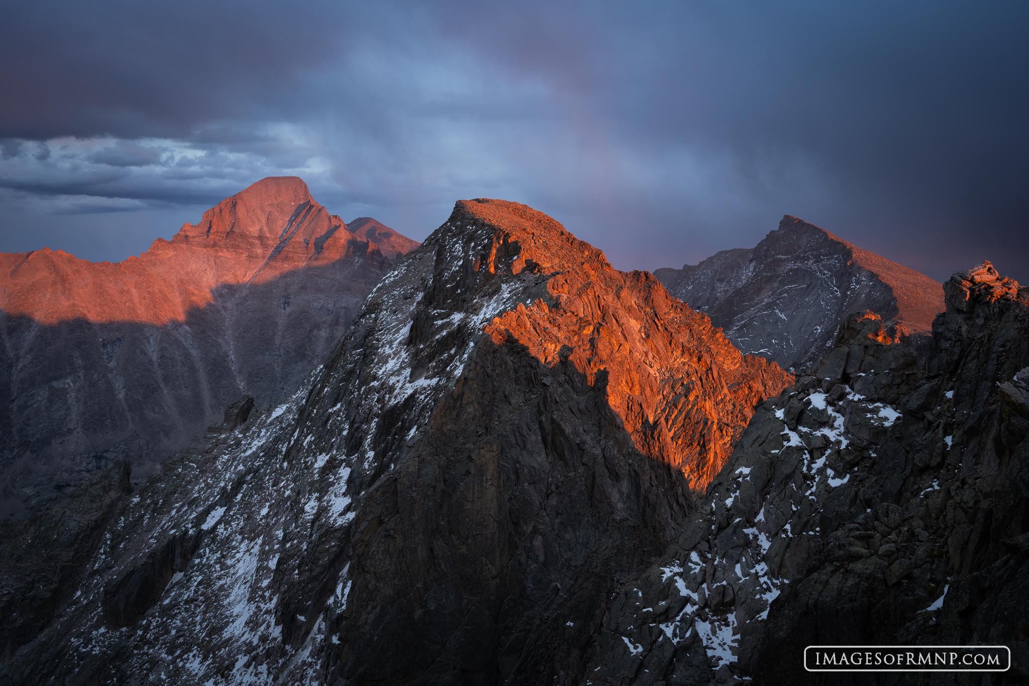 The high peaks of Rocky Mountain National Park stand proudly among the clouds. Here, in this rarefied air, they are dressed in...